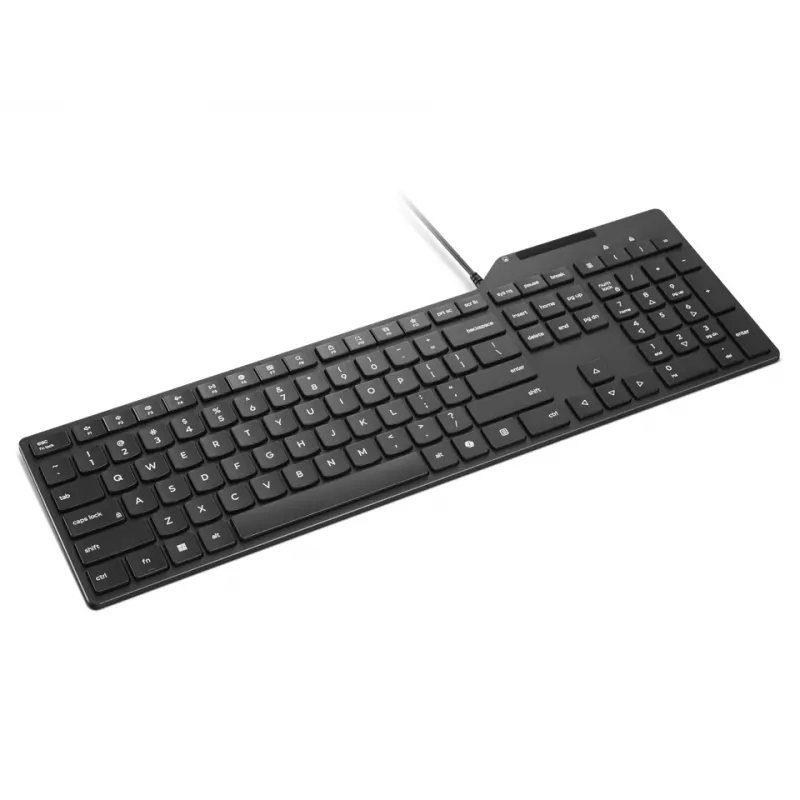 Teclado com leitor de cartões com fios USB-A Lenovo US English QWERTY Raven Black