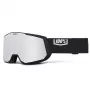 100% Snowcraft XL preto HiPER prateado espelhado óculos de esqui