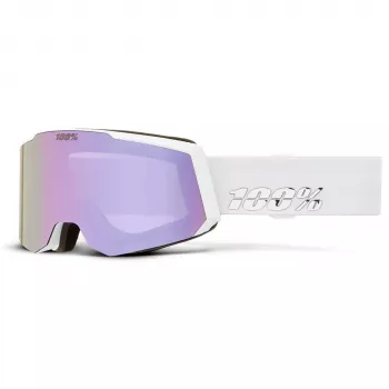 100% Snowcraft S óculos de neve branco HiPER lavanda espelhado