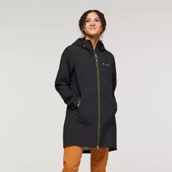 Trench de chuva para mulher Cotopaxi Cielo - All Black, tamanho S