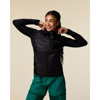 Casaco com capuz isolado Cotopaxi Capa Hybrid para mulher - Cotopaxi Black, tamanho S