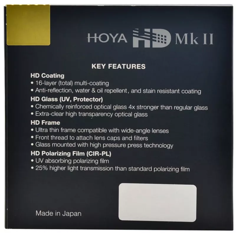 Filtro Hoya HD MkII UV 62 mm