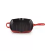 Le Creuset Grelhador em ferro fundido, quadrado, 26 cm, vermelho cereja