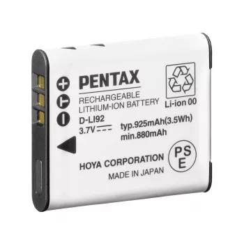Bateria de Iões de Lítio Pentax D-LI92 (B) 925 mAh 3,7 V Preto