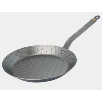 De Buyer Mineral B Element Carbon Steel Frigideira para Bife 24 cm (5616.24)
