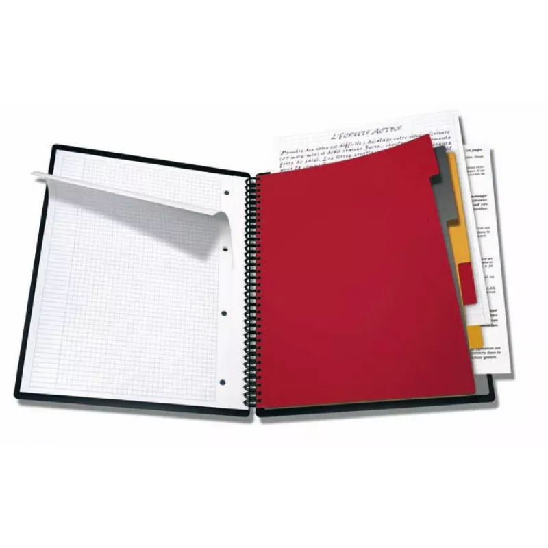 ELBA Organiser Book - 80 folhas - Preto - A4 - Encadernação em Espiral - 245 mm - 310 mm