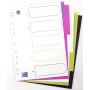 Separadores Oxford myColour A4 formato completo em branco 5 peças cores sortidas