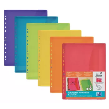 6 capas de documentos Oxford A4 sortidas antirreflexo 0,20 mm