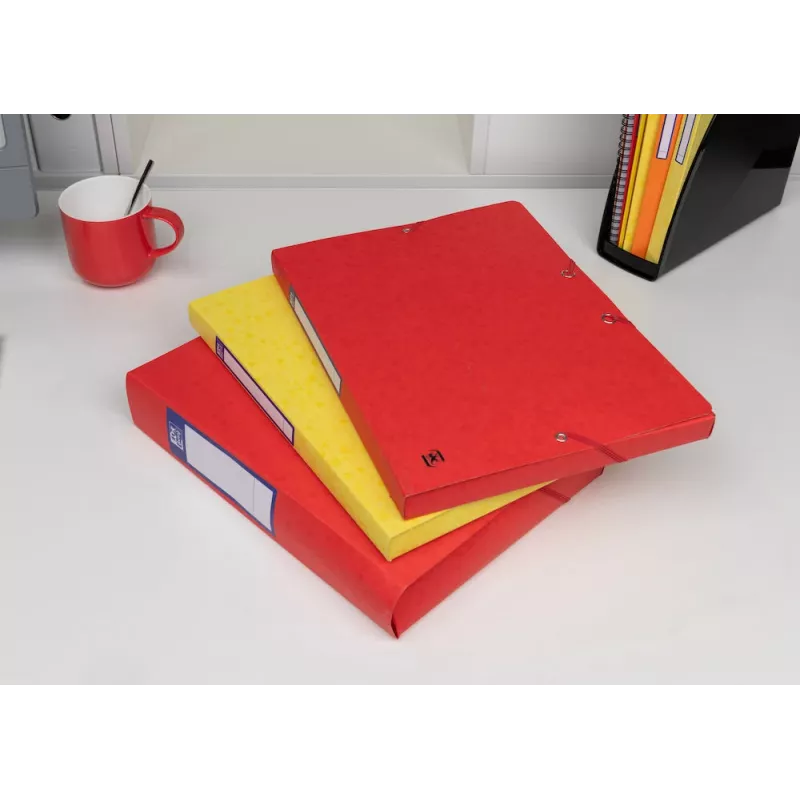 Caixa de documentos Oxford TOP FILE+ A4 2,5 cm vermelho
