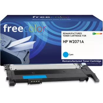 Freecolor Toner compatível HP W2071A ciano com chip 1000 páginas