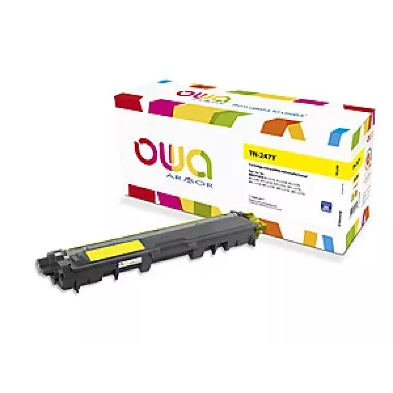 ARMOR OWA Tinteiro compatível Brother TN-247Y amarelo (2300 páginas) com chip