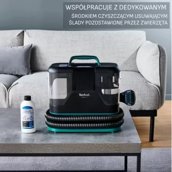 Tefal Clean It IZ5020 Aspirador de lavagem para tapetes e estofos, limpeza de manchas, 750 W, 13.500 Pa de potência de aspiração, depósito de água limpa de 2,3 l e de água suja de 1,5 l, Auto Clean