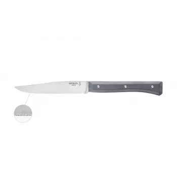 Opinel Faca de mesa Facette Conjunto com 4 peças, cinzento ardósia