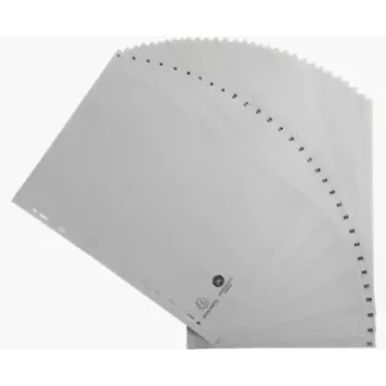 Exacompta 1931E Separador 1-31, A4, polipropileno, cinzento