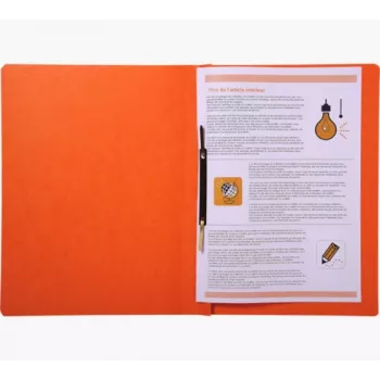 Exacompta Quick Binder A4 laranja Colorspan cartão 355 g/m² pernas metálicas flexíveis