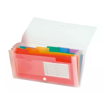 Exacompta Crystal organizador de documentos - 7 divisórias - A4 - transparente