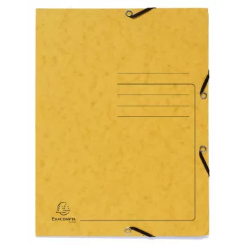 Exacompta pasta com elástico de 3 cantos, cores sortidas, A4, pack de 3