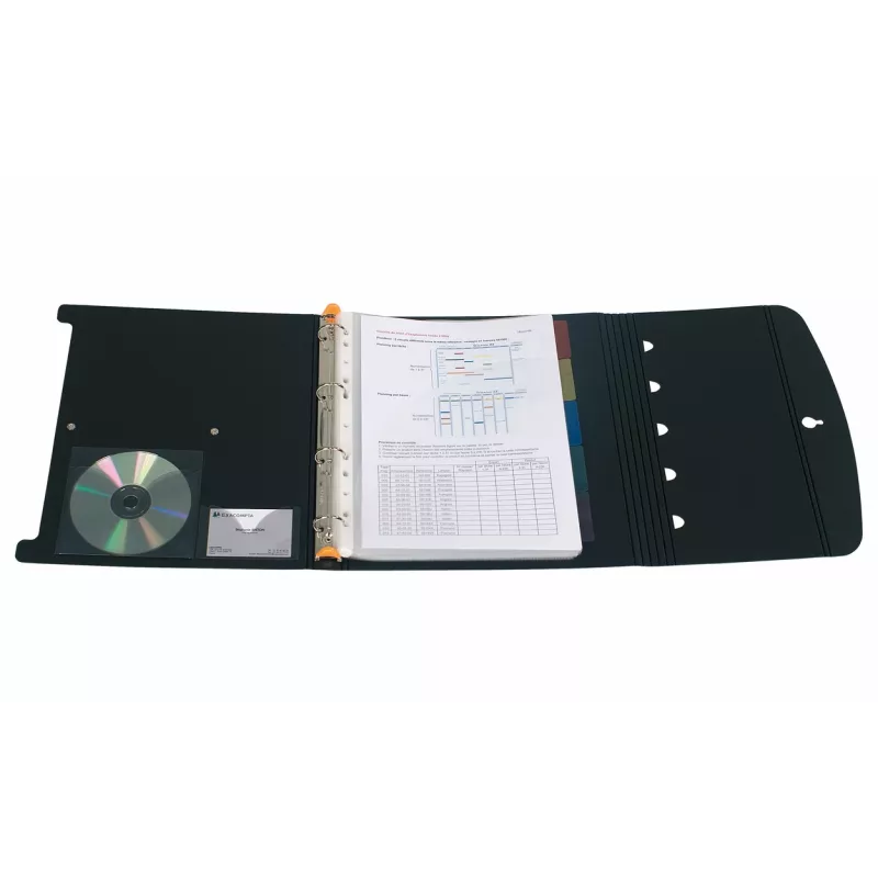 Exacompta 56034E dossier de anilhas A4 preto 30 mm de lombada 2 anilhas 1 unid.