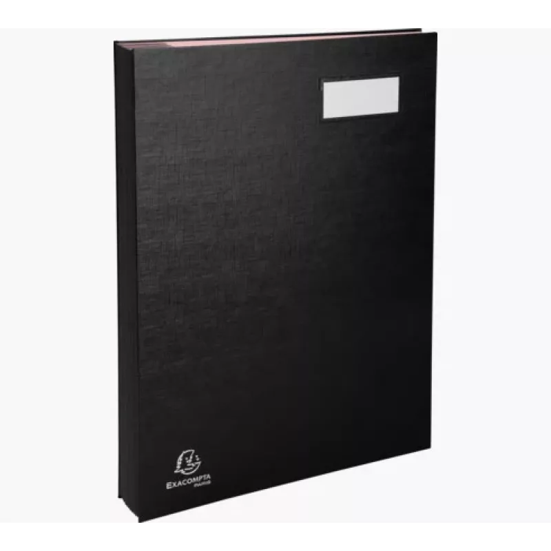 Exacompta 57021E dossier de arquivo com mecanismo de alavanca A4 cartão preto 80 mm de lombada