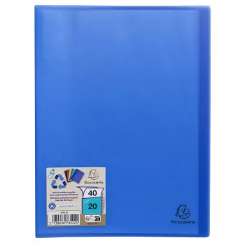 Exacompta Opak livro de visualização DIN A4 20 bolsas azul-claro