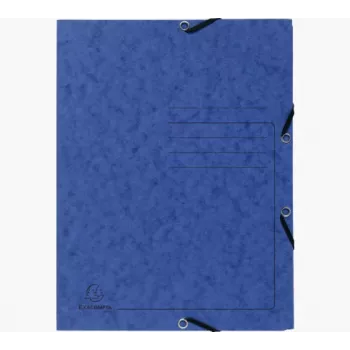 Exacompta Colorspan pasta com elástico A4 azul 355 g/m² 3 abas com elástico