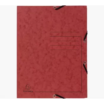 Exacompta pasta de arquivo A4 3 abas cartão vermelho 55405E