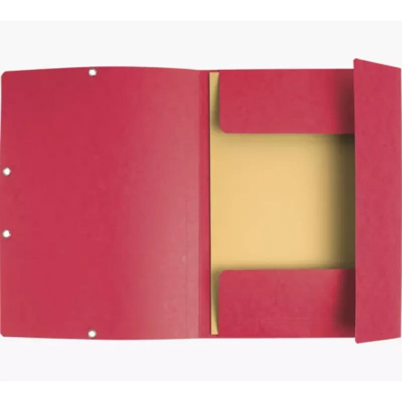 Exacompta pasta de arquivo A4 3 abas cartão vermelho 55405E