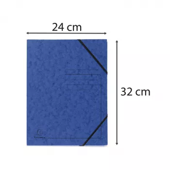 Exacompta Colorspan pasta com elástico A4 azul 355 g/m²