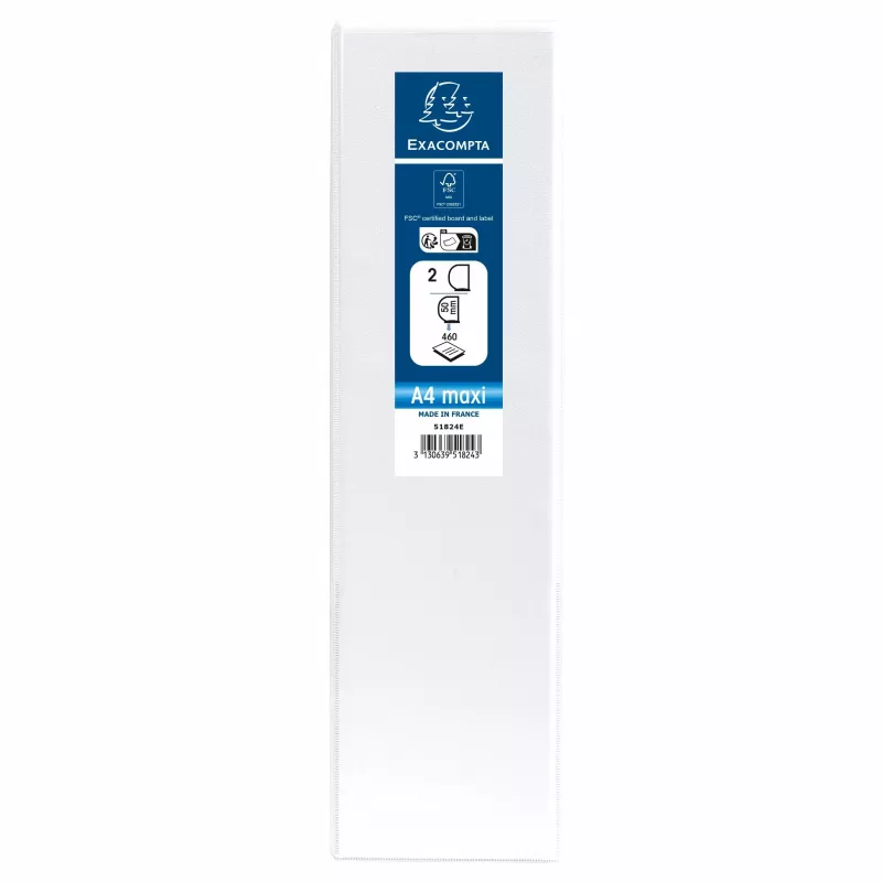 Exacompta dossier de anilhas de apresentação A4 Maxi branco 2 anilhas D 8700232