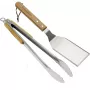 Campingaz conjunto de utensílios para grelhados Duo espátula e pinça – conjunto de ferramentas para churrasco em aço inoxidável