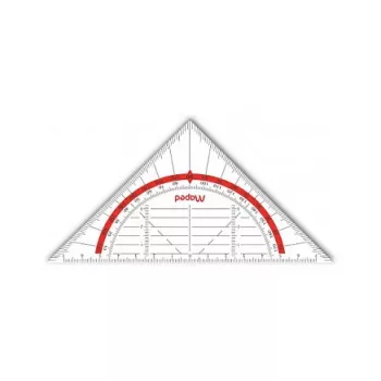 Esquadro geométrico Maped Study 16 cm - poliestireno transparente - triângulo 45°/45°/90°