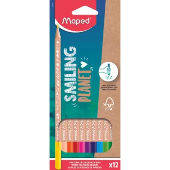 MAPED 12 lápis de cor, cores sortidas