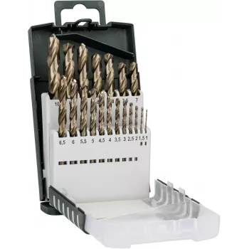 Conjunto de brocas HSS-Co cobalto Bosch 19 peças caixa metálica