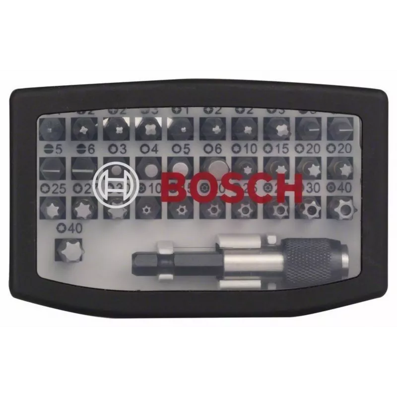 Bosch Accessories 2607017564 Conjunto de bits 32 peças conjunto de bits de chave de fendas com suporte magnético