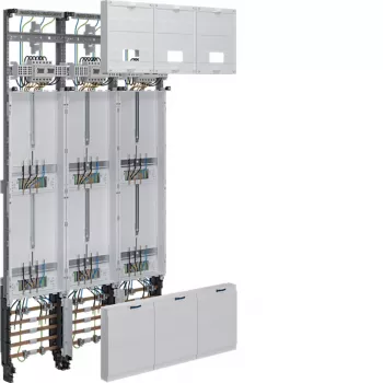 Painel completo Hager univers Z 6 lugares de contador trifásico 63A 1350mm ZL53X8T