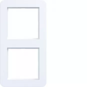 Moldura de cobertura Hager C.1 2 módulos branco luz mate WAD7200WM