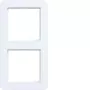 Moldura de cobertura Hager C.1 2 módulos branco luz mate WAD7200WM