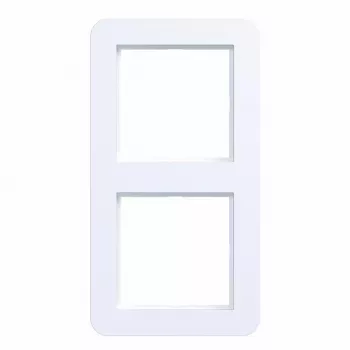 Moldura de cobertura Hager C.1 2 módulos branco luz mate WAD7200WM