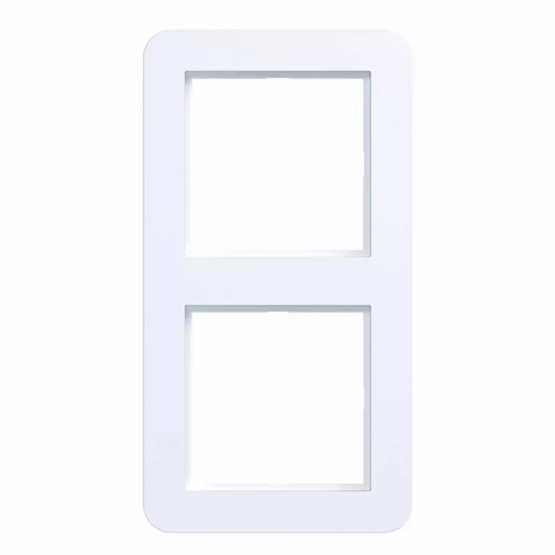 Moldura de cobertura Hager C.1 2 módulos branco luz mate WAD7200WM