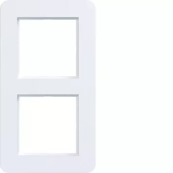 Moldura Hager C.8 2 módulos branco luz mate WAD9200WM