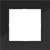 Hager WAD6100BG moldura de cobertura 1 módulo Night Black Glossy série A.1