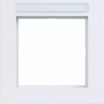 Hager WAD6101WG A.1 Moldura de 1 módulo com campo de identificação, branco claro brilhante