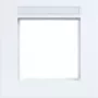 Moldura Hager 1 módulo com campo de identificação A.8 branco luz brilhante WAD8101WG