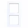 Moldura de cobertura Hager A.1 2 módulos branco luz brilhante WAD6200WG
