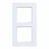 Moldura de cobertura Hager WAD8200WM 2 módulos, A.8, branco luz mate