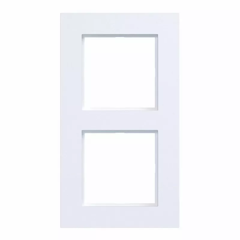 Moldura de cobertura Hager WAD8200WM 2 módulos, A.8, branco luz mate