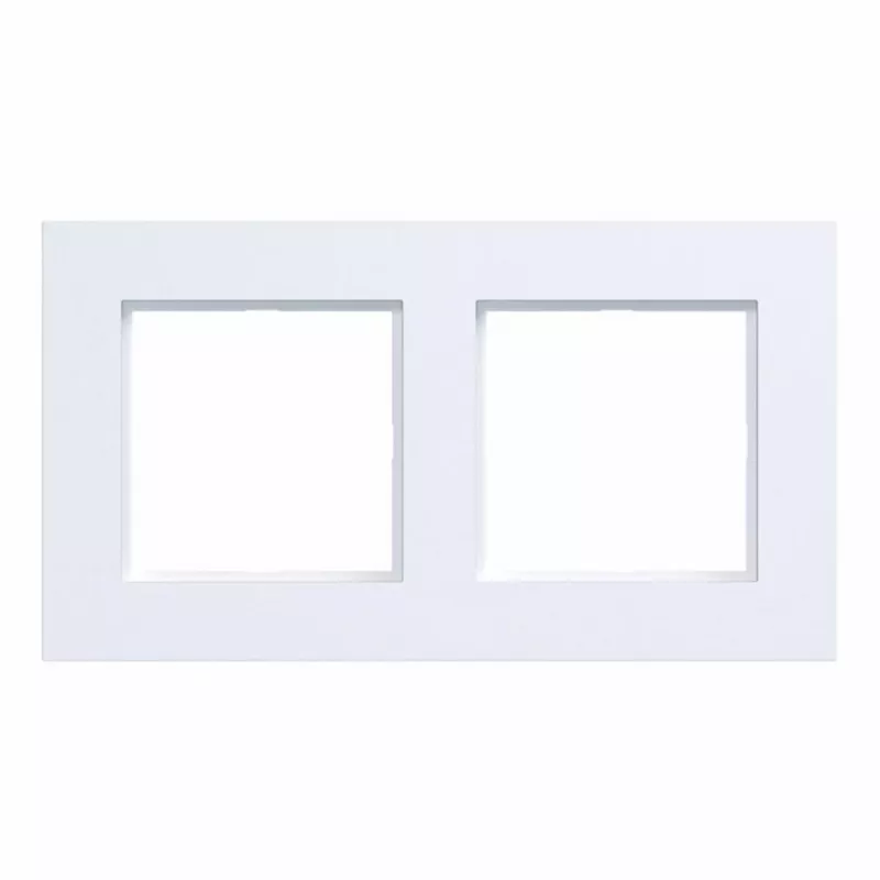 Moldura de cobertura Hager WAD8200WM 2 módulos, A.8, branco luz mate