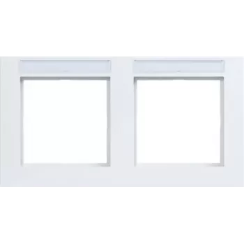 Moldura de cobertura Hager WAD6202WG 2 módulos horizontal branco luz brilhante A.1