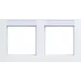 Moldura de cobertura Hager WAD6202WG 2 módulos horizontal branco luz brilhante A.1
