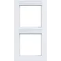 Hager A.1 espelho vertical duplo branco claro brilhante WAD6203WG